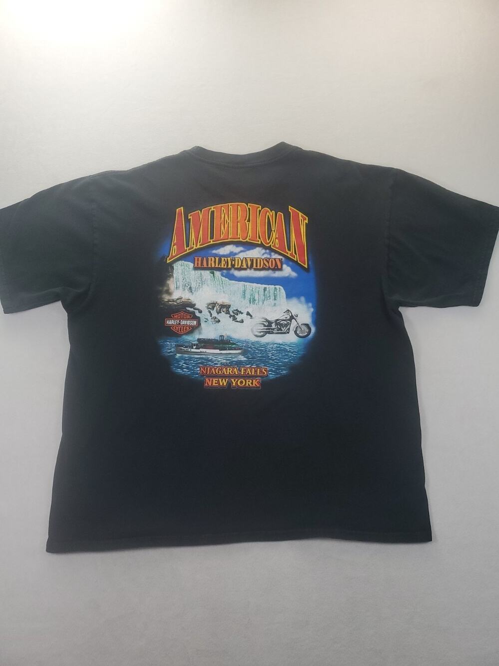Harley-Davidson Niagara Falls New York American Mens Size 2XL Black T Shirt
